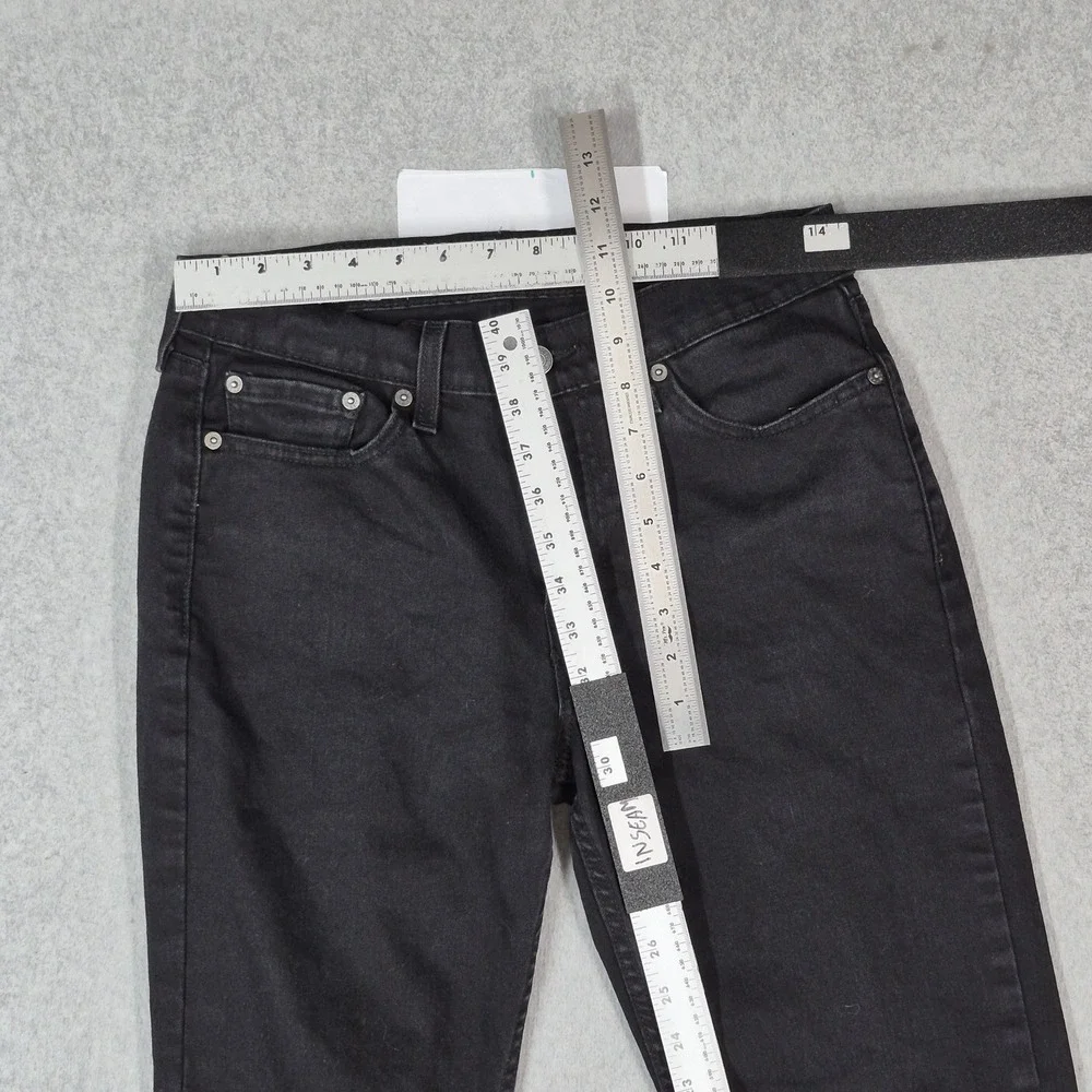 Levi's 514 Men Jeans 30X32 Black Denim Straight Low Rise 30